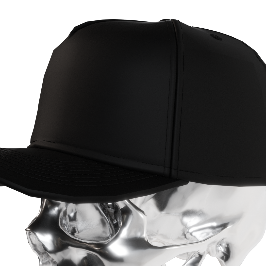 3D 5-Panel Curved Brim Hat Mockup Template