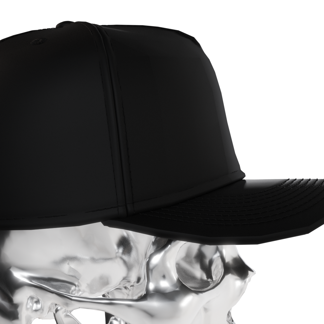 3D 5-Panel Curved Brim Hat Mockup Template