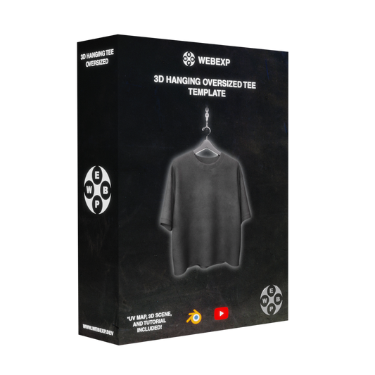 3D Oversized Hanging Tee Mockup Template