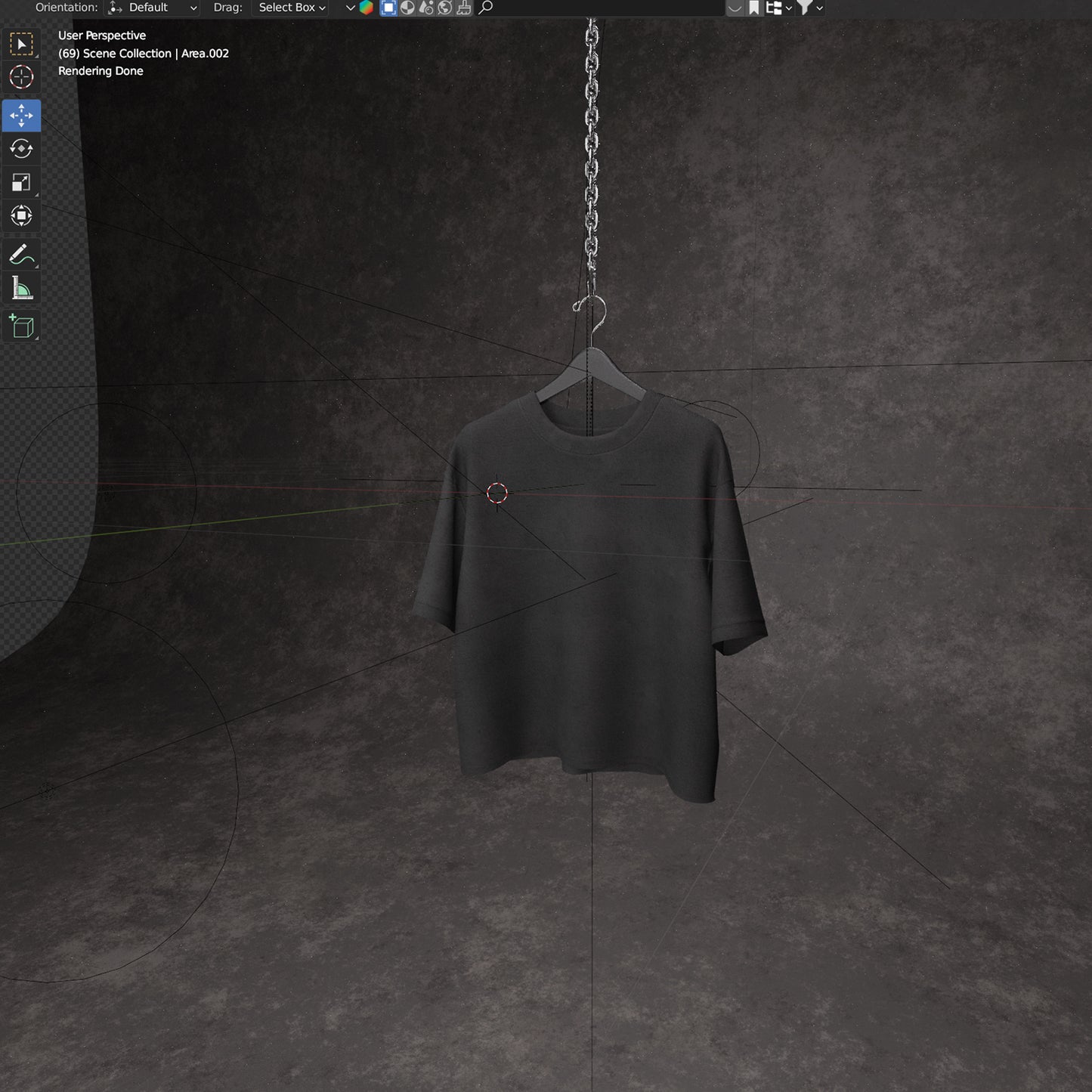 3D Oversized Hanging Tee Mockup Template