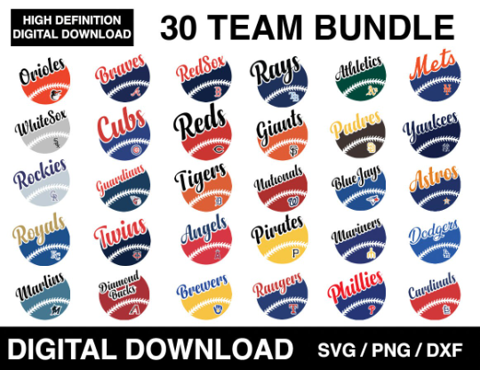 MLB baseball team SVG