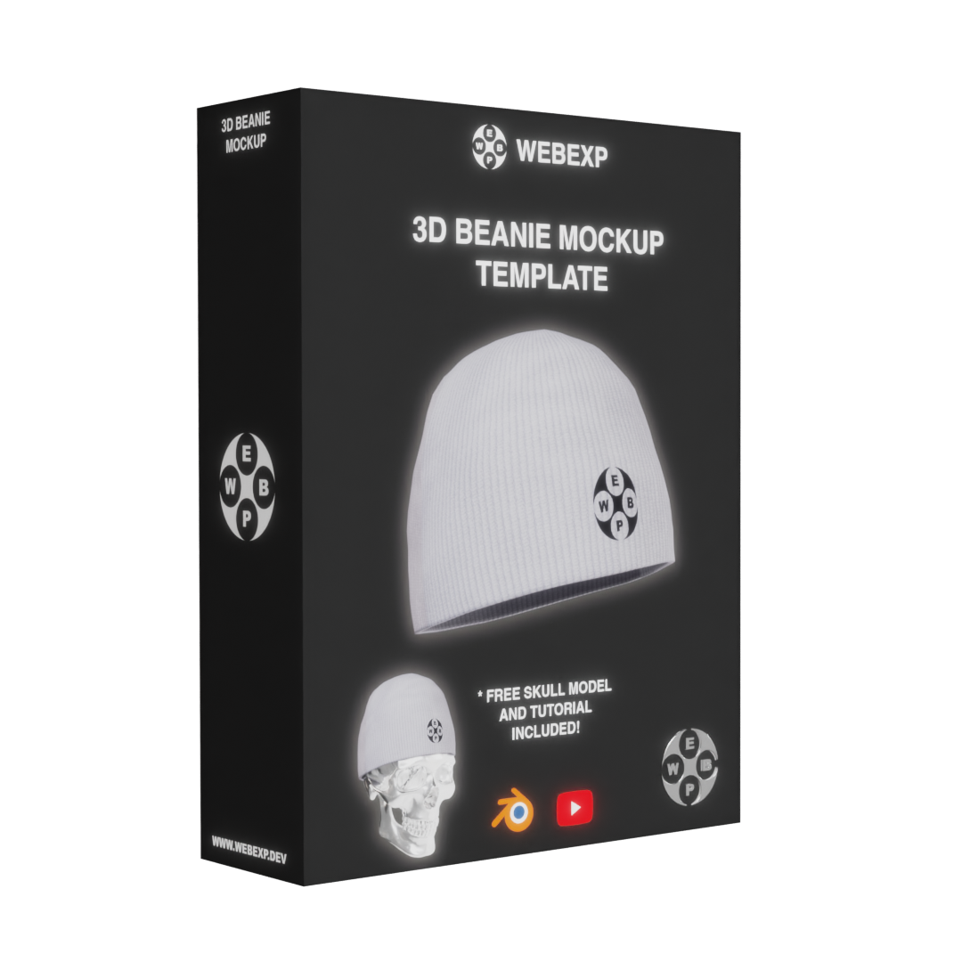 3D Skully Beanie Mockup Template