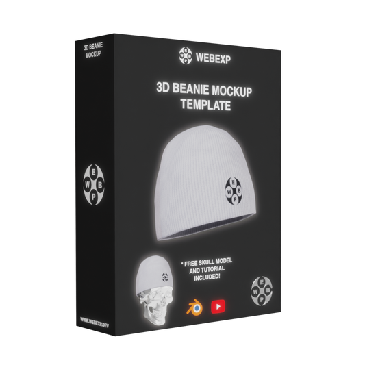 3D Skully Beanie Mockup Template