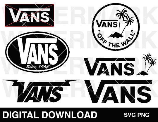 Off the wall VANS Bundle pack 6 images SVG PNG - High Definition digital download