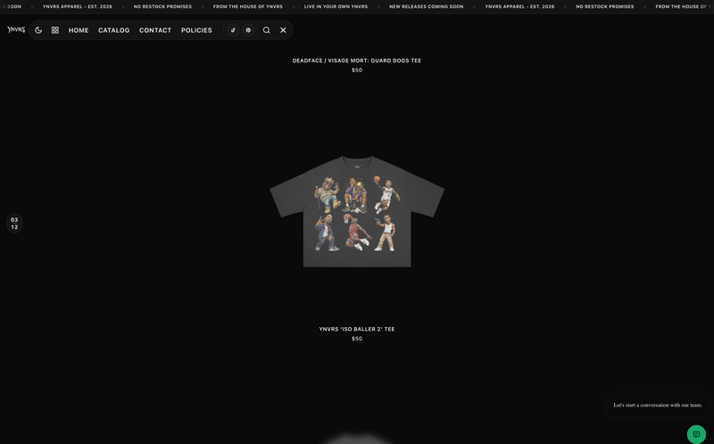YNVRS APPAREL