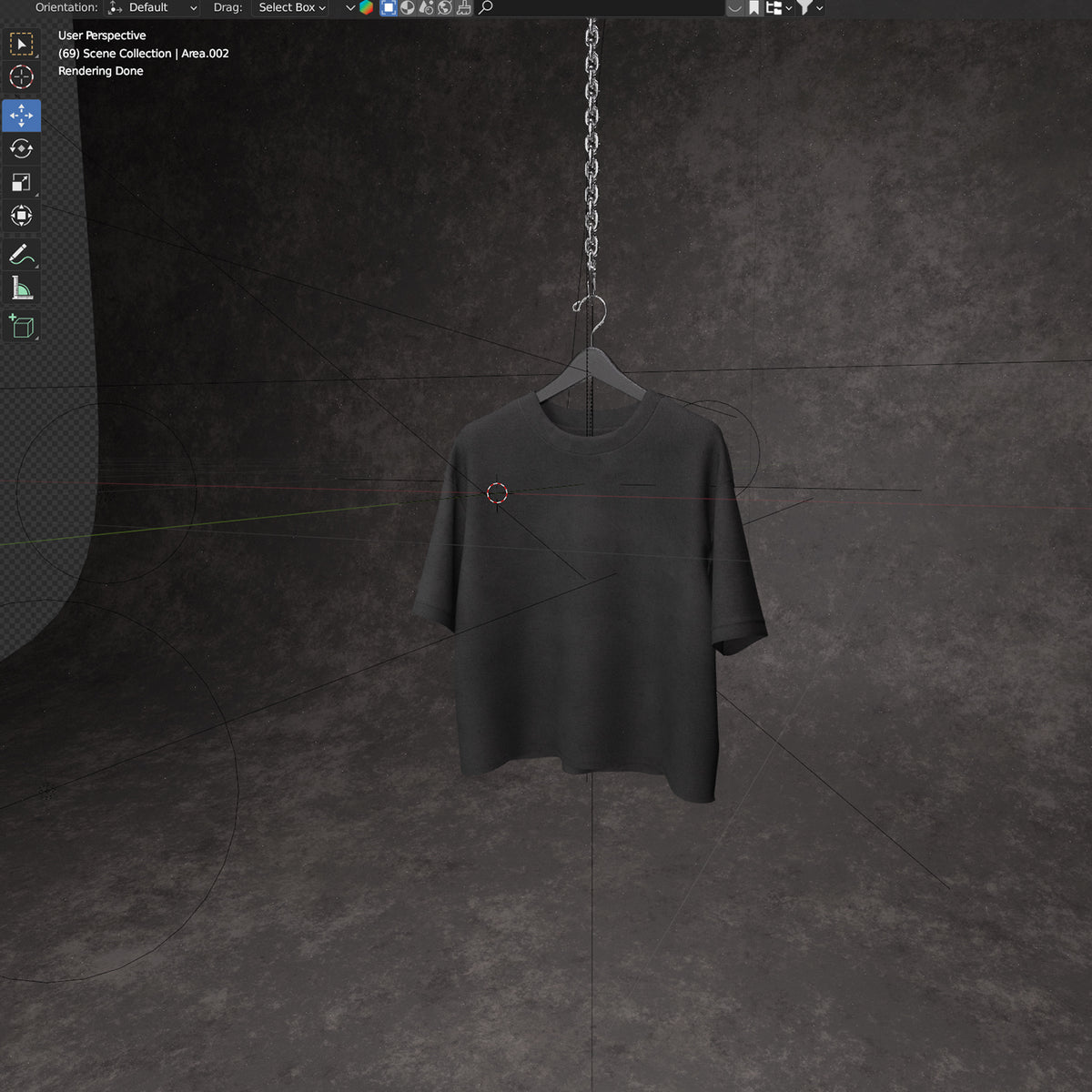 3D Oversized Hanging Tee Mockup Template