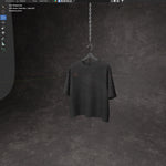 3D Oversized Hanging Tee Mockup Template