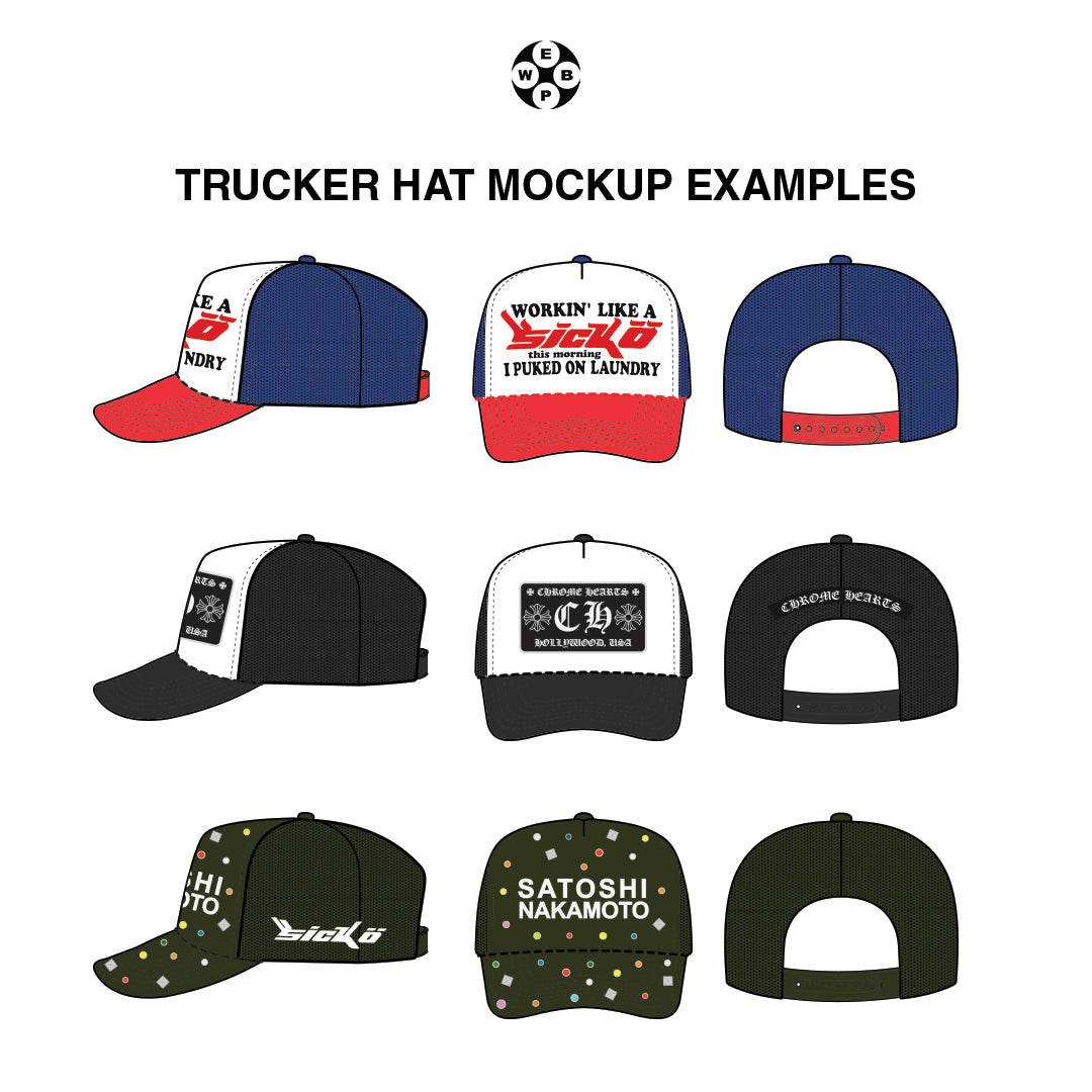 Trucker Hat Vector Mockup