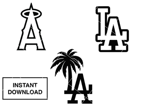 Los Angeles Logo Angels LA Svg Png Vector Files