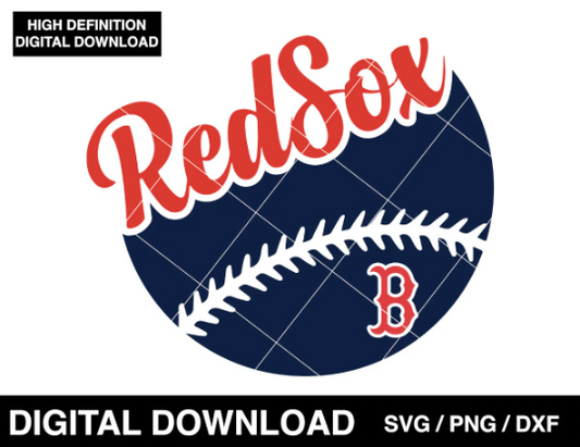 RedSox baseball logo, Boston Team Logo badge SVG