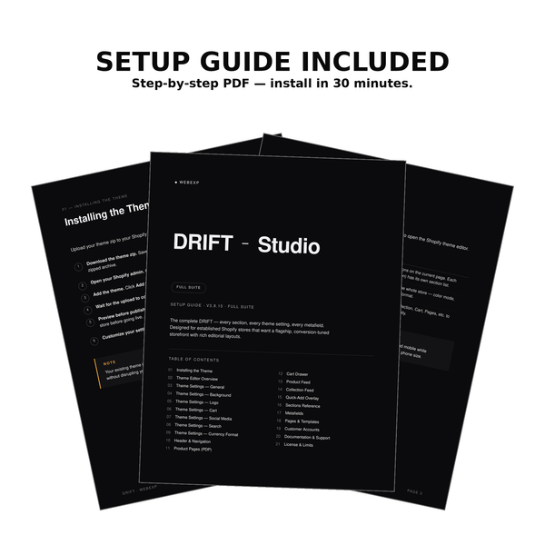 DRIFT — Studio Shopify Theme