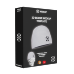 3D Skully Beanie Mockup Template